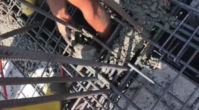 Üzerine yanlışlıkla beton dökülen yavru kedi kurtarıldı