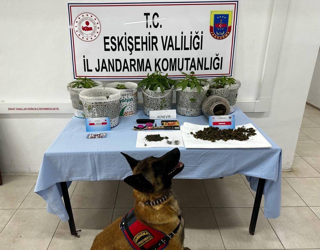 Eskişehir’de jandarma ekiplerinin narkotik