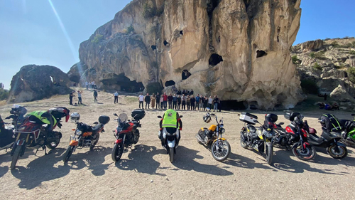 Afyonkarahisar’a gelen yüzlerce motosiklet