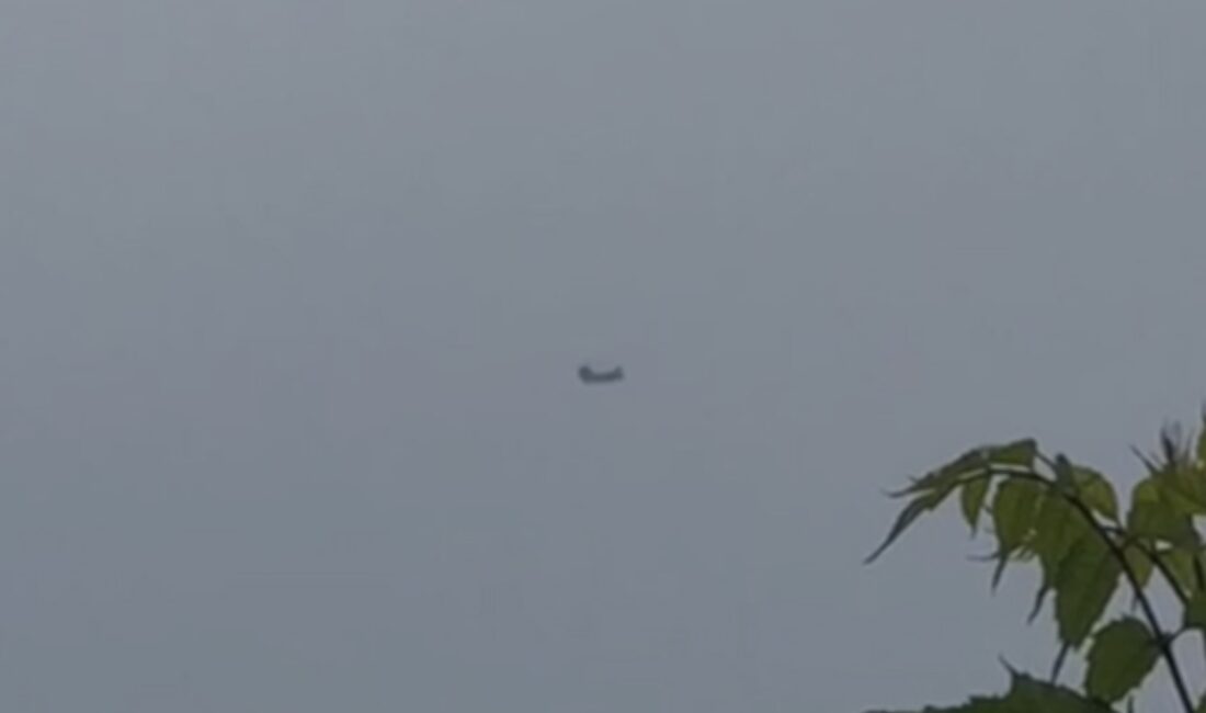Afyonkarahisar’ın üzerinden geçen helikopter